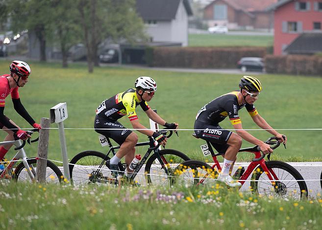 Markus Wildauer (AUT, Team Vorarlberg), Kim Alexander Heiduk (GER, Team Lotto Kern Haus)  Herren Elite, U23, Radliga, GP Vorarlberg, Nenzing