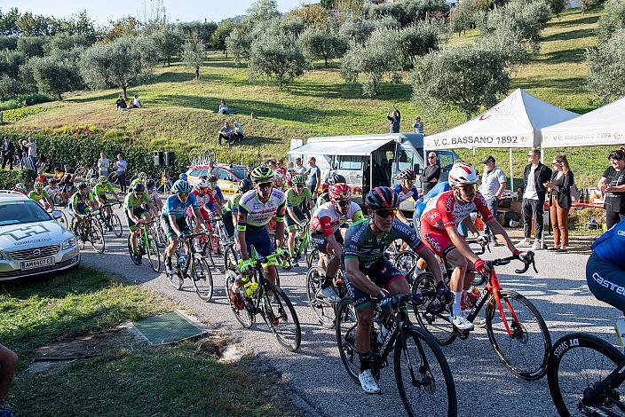 Das Peloton in der Steigung Salita la Rosina, Veneto Classic, UCI 1.1