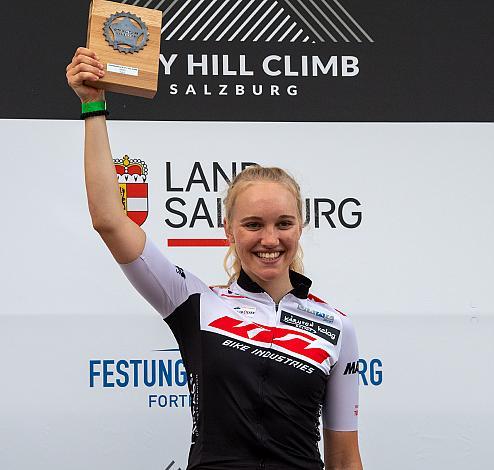 Siegerin Katharina Sadnik (AUT) MTB City Hill Climb Salzburg, Festung Hohensalzburg, Radsport, Bergrennen