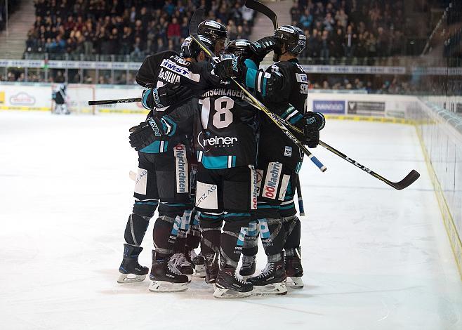 Linz jubelt  EHC Liwest Black Wings Linz vs KHL Medvescak Zagreb, 3. Viertelfinale