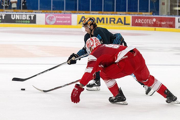 Niklas Würschl (Steinbach Black Wings), Marc El-Sayed (EC Bad Nauheim), Testspiel Steinbach Black Wings Linz vs EC Bad Nauheim, Linz AG Eisarena, pre season 