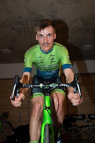 Stefan Kolb (AUT, Hrinkow Advarics Cycleang Team) trainiert auf dem Saris Smarttrainer, Herren Elite, UCI Continental, Raiffeisen Hrinkow Bike Akademie