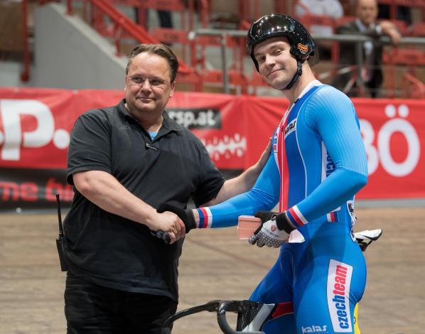 Christian Langhammer, ÖRV und Sprintsieger Martin Cechman (CZE, Dukla Brno), GP Vienna, Bahnmeeting 
Christian Langhammer, Ã–RV und Sprintsieger Martin Cechman (CZE, Dukla Brno), GP Vienna, Bahnmeeting 