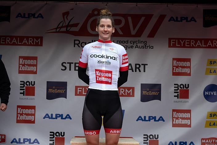 Führende Radliga Damen Petra Zsanko (HUN, Team Cookina ARBÖ ASKÖ Graz RLM Stmk) führende Damenliga Damen Elite, U23, Radliga, Einzelzeitfahren Stephanshart, Niederösterreich