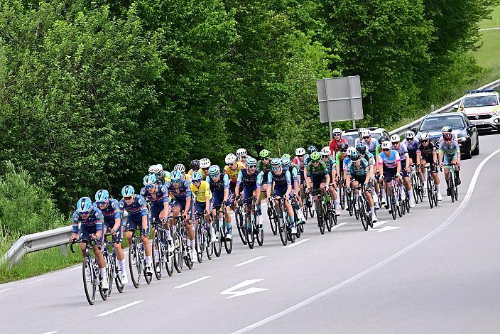 Das Peloton unterwegs im Mühlviertel 4. Etappe Aigen - Schlägl - Aigen - Schlägl, 16. Int. Oberösterreich Rundfahrt