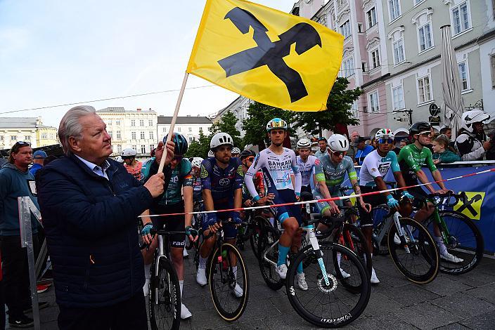 Harald J. Mayer (ÖRV, Präsident Österreichischer Radsportverband, Cycling Austria), 1. Etappe Linz - Pöstlingberg, 15. Int. Raiffeisen OÖ-Radrundfahrt UCI Kat. 2.2