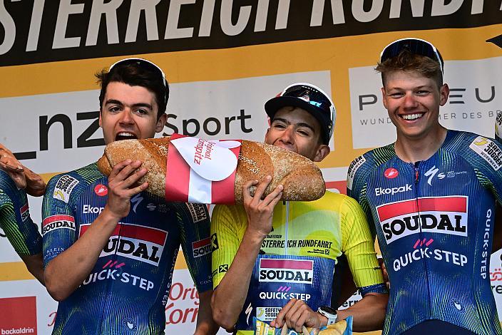Im Gelben Trikot des Gesamtsiegers  Henrique Ribeiro Bravo (BRA, Soudal - Quickstep Devo Team)  4. Etappe Aigen - Schlägl Aigen - Schlägl, Oberösterreich Rundfahrt
