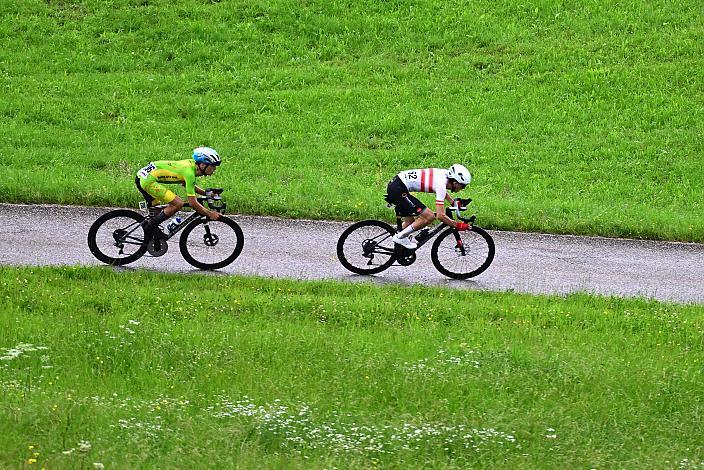 Bester Österreicher Michael Hettegger (AUT, LRV Oberösterreich), Enzo Lesueur  (FRA, Racing U19, PTC) 50. OÖ Junioren Rundfahrt, 3. Etappe Bad Wimsbach Strass im Attergau