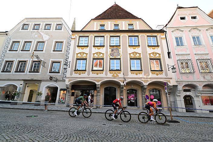 Die Ausreisser mit Sieger Loic Bettendorff (LUX, Hrinkow Advarics), , 2. Matthias Gusner (AUT, WSA KTM Graz), 3. Josef Dirnbauer (AUT, Cycling Team Schwingshandl),
 27. Int. ASVÖ - HRINKOW City Kriterium Steyr, Herren Elite, ÖRV, Radsport, Mountainbike, ELITE Rennrad