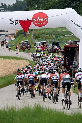 Das Feld bei Rohrbach 46. Int. Keine Sorgen,  Junioren Rundfahrt UCI Kat. MJ 2.1, 2. Etappe Rohrbach - Rohrbach