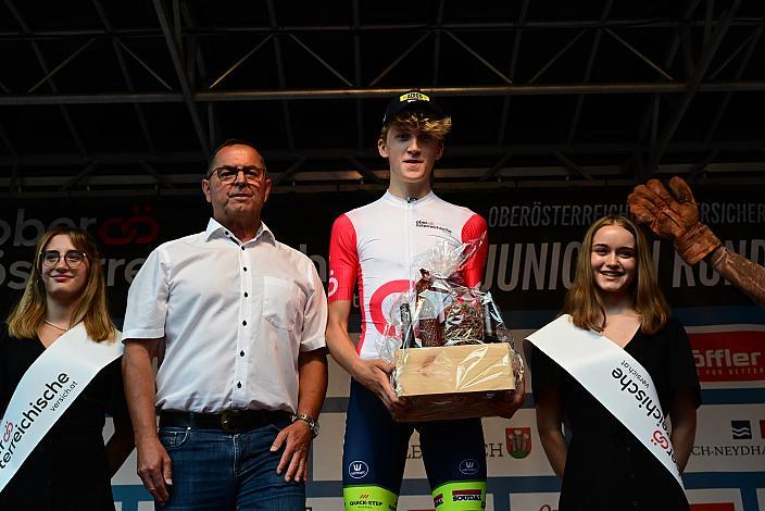 Im Nachwuchstrikot Jasper Verbrugge (BEL, Acrog-Tormans) , 2. Etappe Sarleinsbach - Sarleinsbach, Int. Oberösterreichische Versicherung OÖ Junioren Oberösterreich Rundfahrt