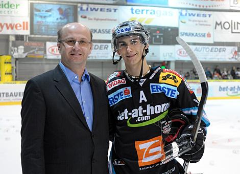 Daniel Oberkofler, Spieler des Abends, Liwest Black Wings Linz vs. SAPA Fehervar AV19