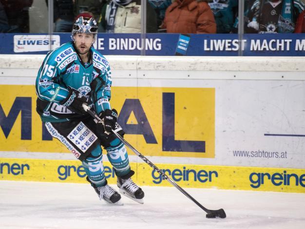 Brett McLean (EHC Liwest Black Wings Linz) EHC Liwest Black Wings Linz vs Dornbirner Eishockey Club