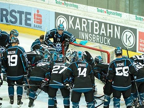 Die Linzer Black Wings, HC TWK Innsbruck vs. EHC Liwest Black Wings Linz Testspiel, Haiefest