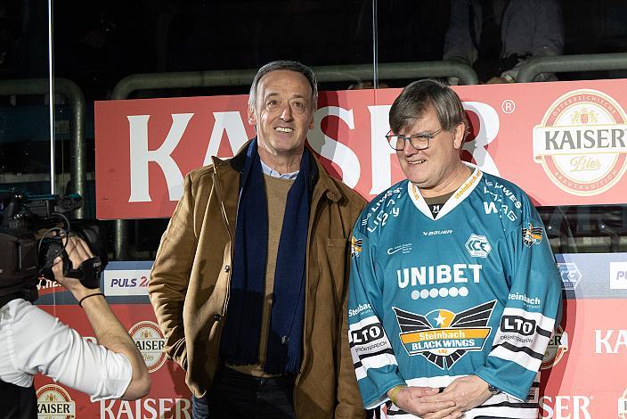 Helmut Keckeis (Black Wings Legende),  Steinbach Black Wings Linz vs EC ID Wärmepumpen VSV, 47. Runde, Retro Night, ICE Hockey League, Steinbach Black Wings Linz, Linz AG Eisarena