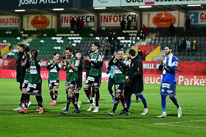 Ried feiert den Sieg, Viertelfinale  ÖFB Cup SV Guntamatic Ried vs Austria Klagenfurt