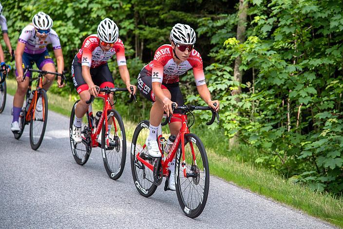 v.l. Kathrin Schweinberger (AUT, Doltcini - Van Eyck Sport), Christina Schweinberger (AUT, Doltcini - Van Eyck Sport)   Elite Damen, Österreichische Meisterschaft Strassenrennen, Kufstein, Tirol 