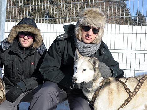 Justin Keller und Brian Lebler, EHC Liwest Black Wings Linz zu Gast auf der Mountain Wulf Farm