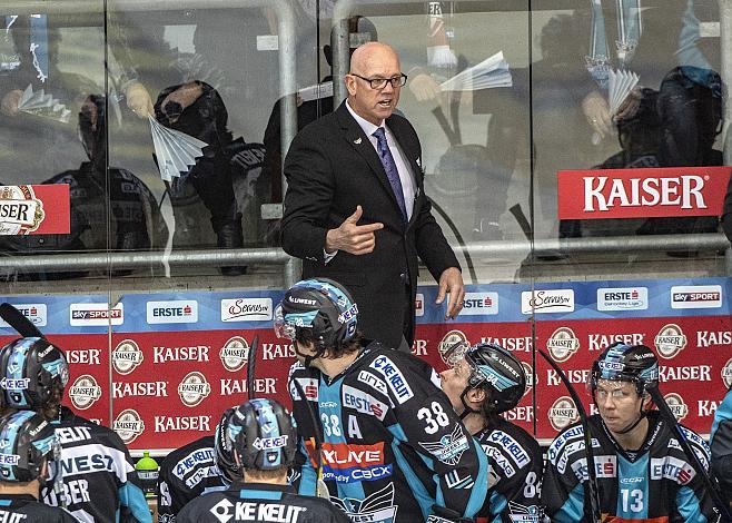 Head-Coach Tom Rowe (EHC Liwest Black Wings Linz) EHC Liwest Black Wings Linz vs HC TWK Innsbruck Die Haie