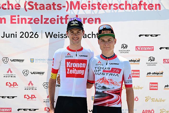 Philipp Hofbauer (AUT, Team Vorarlberg), Valentin Poschacher (AUT, Hrinkow Advarics) Österreich Staatsmeisterschaft, Einzel - Zeitfahren, ÖSTM EZF Weißenbachtal - OÖ