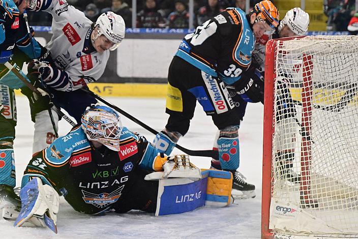 Tormann Rasmus Tirronen (Steinbach Black Wings Linz)  Win2Day ICE Hockey League,  Steinbach Black Wings Linz vs Tiwag Innsbruck - Hydro Fehervar AV 19