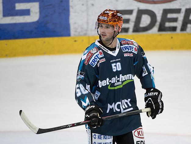 #50 Mathias Mueller, Linz, EHC Liwest Black Wings Linz vs KHL Medvescak Zagreb          