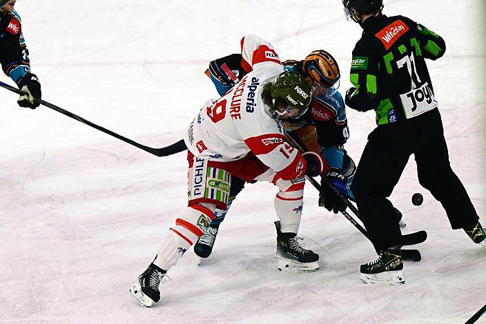 Luka Maver (Steinbach Black Wings Linz), Brad McClure (HCB Suedtirol Alperia) Win2Day ICE Hockey League,  Steinbach Black Wings Linz vs HCB Suedtirol Alperia ,  Linz AG Eisarena 