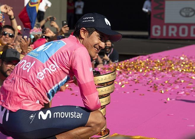 Richard Carapaz (ECU, Movistar Team) Sieger des 102.  Giro, Giro d Italia, Radsport, 102. Giro d Italia - 21. Etappe Zeitfahren 