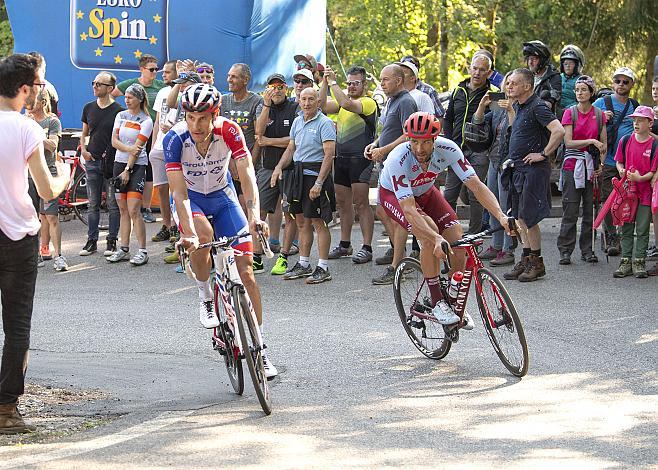 Jacopo Guarnieri (ITA, Groupama - FDJ), Marco Haller (AUT, Team Katusha - Alpecin)  Giro, Giro d Italia, Radsport, 102. Giro d Italia - 20. Etappe  