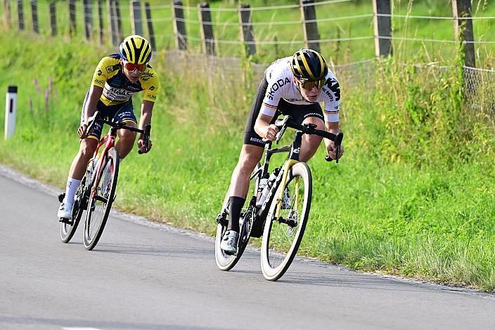 Daniel Moreira (POR, Hagens Berman-Jayco), Zeno Levi Winter (GER, Team Deutschland), 1. Etappe Marchtrenk  - Marchtrenk, Int. Oberösterreichische Versicherung OÖ Junioren Oberösterreich Rundfahrt 