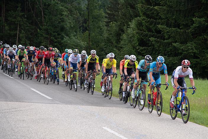 Daan Soete (BEL, Team Deschacht - Group Hens - Containers Maes) im Gelben Trikot des Gesamtführenden, Eferding - Niederkappel,  Int. Raiffeisen Oberösterreich Rundfahrt UCI Kat. 2.2