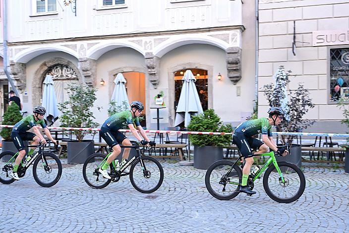 Ziga Horvat (SLO, Hrinkow Advarics), Scott David (GER, Hrinkow Advarics), Stefan Kovar (AUT, Hrinkow Advarics) 25. Int. ASVÖ - HRINKOW City Kriterium Steyr, MTB-Nachwuchs vom Laufrad bis U17, ÖRV, Radsport, Mountainbike, ELITE Rennrad