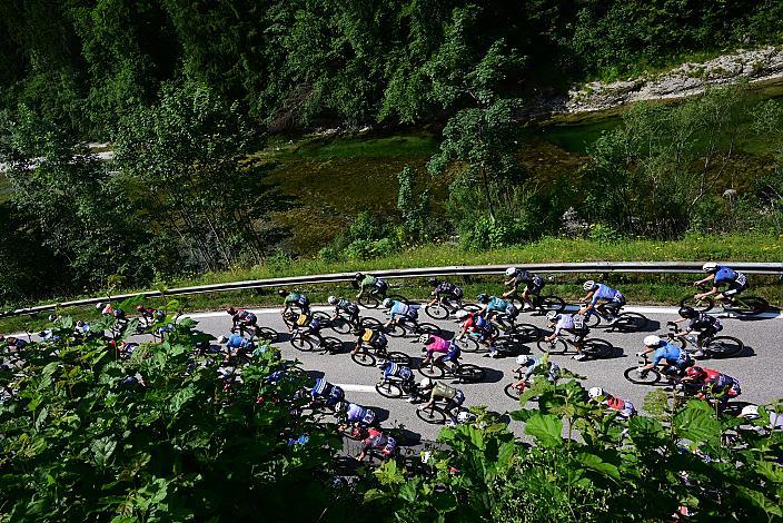 Das Peloton unterwegs in der Region Ybbstal, bei Hollenstein an der Ybbs, Drei Länder Meisterschaft U23,  Austria