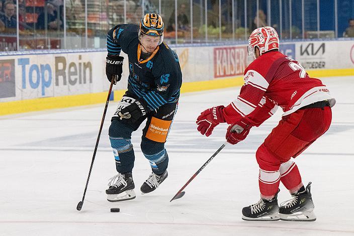 Niklas Bretschneider (Steinbach Black Wings Linz), Marius Erk (EC Bad Nauheim) Testspiel Steinbach Black Wings Linz vs EC Bad Nauheim, Linz AG Eisarena, pre season 