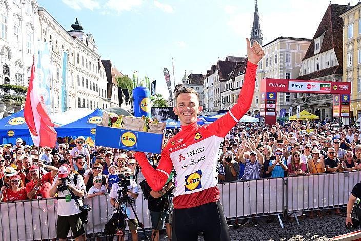 Führender in der Gesamtwertung, Rotes Skoda Trikot, Gregor Mühlberger (AUT, Austria), 4. Etappe von Steyr nach Steyr, 170,5km, Tour of Austria