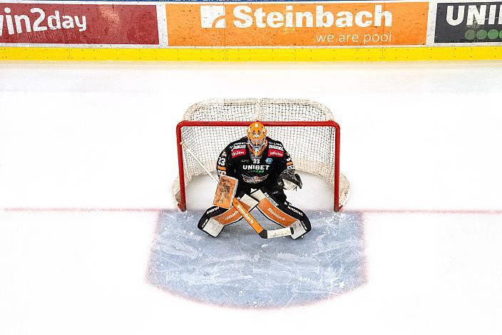 Tormann Thomas Höneckl (Steinbach Black Wings Linz) Steinbach Black Wings Linz vs HCB Südtirol Alperia, Viertelfinale, 6. Runde ICE Hockey League, Linz AG Eisarena 