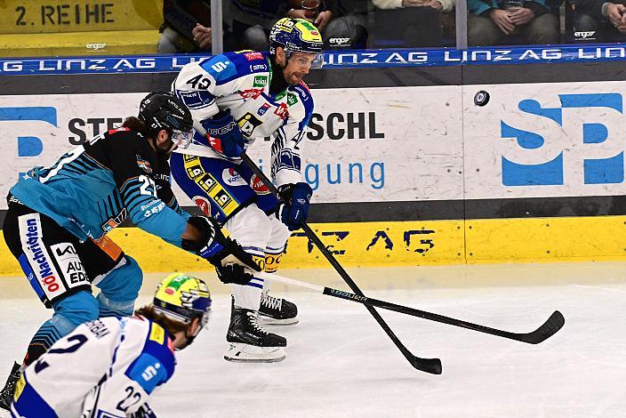 Shawn St.Amant (Steinbach Black Wings Linz), Alex Wall (EC iDM Wärmepumpen VSV), 5. Runde ICE, Steinbach Black Wings Linz vs EC VSV , Linz AG Eisarena 
