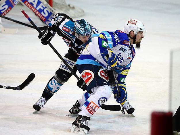 Rob Hisey  (Liwest Black Wings Linz) und Markus Peintner (EC VSV)  EHC Liwest Black Wings Linz vs EC VSV, Play-Offs, Viertelfinale