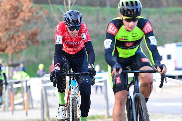 Platz 3 für den Führenden in der Rad Cross Liga Jakob Reiter (AUT, Hrinkow Advarics), Radquerfeldein GP um das Sportzentrum Gunskirchen, Rad Cyclo Cross, 