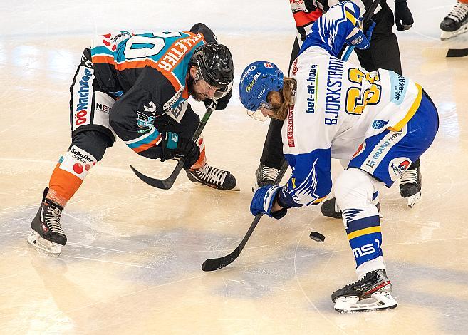 Will Pelletier (Black Wings 1992), Patrick Bjorkstrand (EC GRAND Immo VSV)Black Wings Linz vs EC VSV, Eishockey, Bet at Home ICE Hockey League