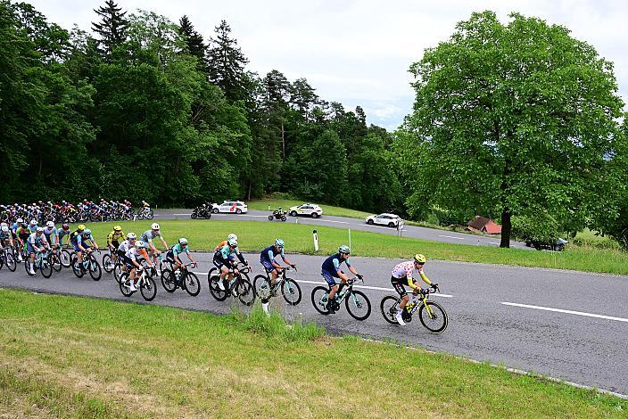 Das Peloton unterwegs im Innviertel, 2. Etappe Eferding - Reichersberg, Oberösterreich Rundfahrt