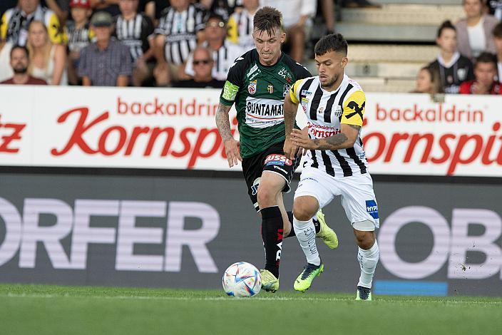 Sascha Horvath (LASK Linz), Philipp Pomer (SV Guntamatic Ried) Lask vs SV Guntamatic Ried, 7. Runde, Admiral Bundesliga, 2022 - 2023