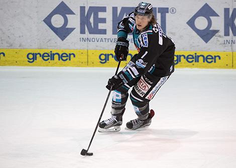 Brian Lebler (EHC Liwest Black Wings Linz) EHC Liwest Black Wings Linz vs KHL Medvescak Zagreb