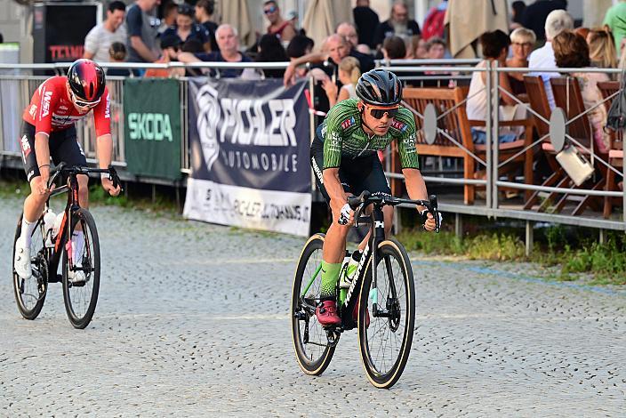 Riccardo Zoidl (AUT, Hrinkow Advarics) an der Spitze des Feldes, 27. Int. ASVÖ - HRINKOW City Kriterium Steyr, Herren Elite, ÖRV, Radsport, Mountainbike, ELITE Rennrad