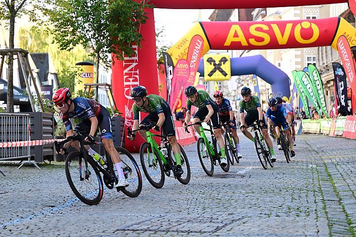 Ziga Horvat (SLO, Hrinkow Advarics), Jonas Rapp (GER, Hrinkow Advarics), Scott David (GER, Hrinkow Advarics) 25. Int. ASVÖ - HRINKOW City Kriterium Steyr, MTB-Nachwuchs vom Laufrad bis U17, ÖRV, Radsport, Mountainbike, ELITE Rennrad