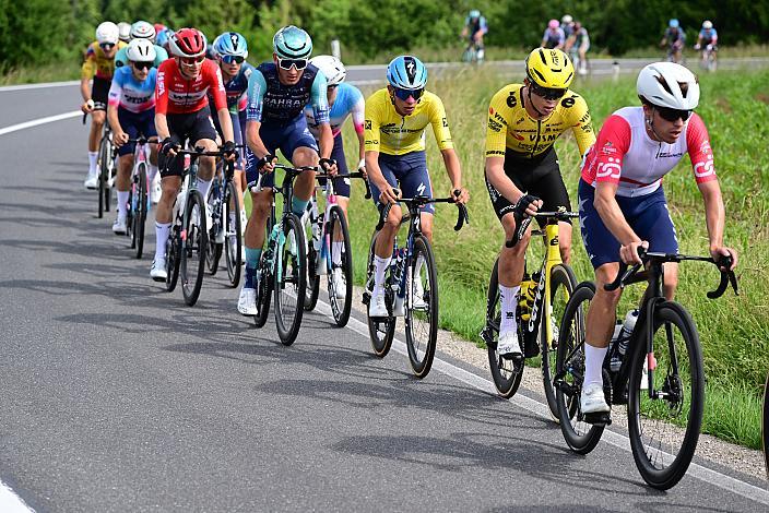 Im Nachwuchstrikot Gavin Sherry (USA, Team USA), Henrique Ribeiro Bravo (BRA, Soudal - Quickstep Devo Team), 3. Etappe Asten - Bad Schallerbach, Oberösterreich Rundfahrt