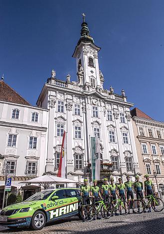 Stadtplatz Steyr, Rennrad in Oberösterreich, Team Hrinkow Advarics Cycleang,  Hrinkow Rennrad