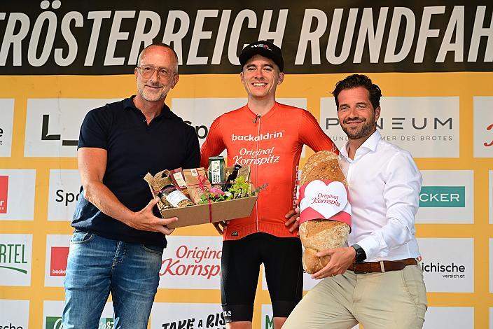 Im Roten Trikot des Besten Österreichers Martin Messner (AUT, WSA KTM Graz),  3. Etappe Asten - Bad Schallerbach, Oberösterreich Rundfahrt