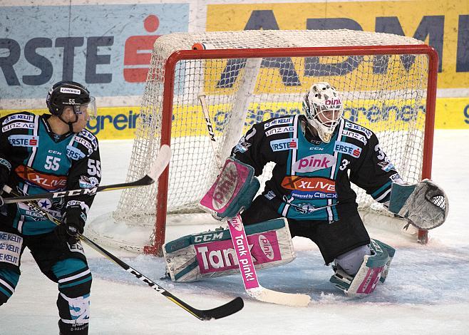 Tormann Florian Janny (EHC Liwest Black Wings Linz) EHC Liwest Black Wings Linz vs KHL Medvescak Zagreb, Platzierungsrunde