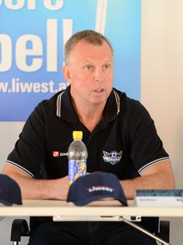 Trainer Robert Daum, Liwest Black Wings Linz, Pressekonferenz fuer die Saison 2012-2013,